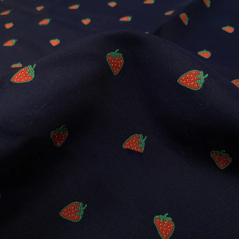 Жаккардовая жаккардовая ткань с маленьким ананасом клубникой модная для