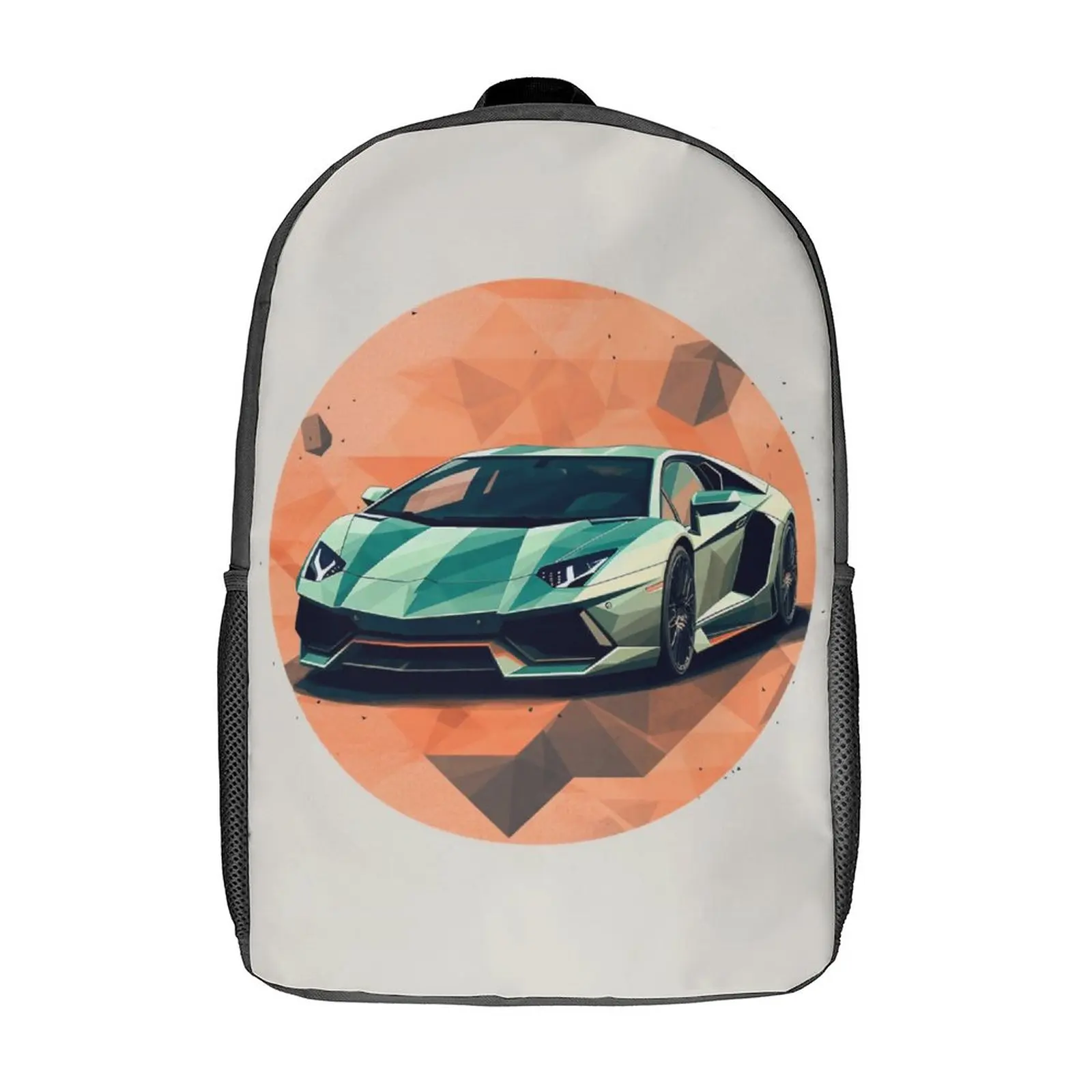 

Luxury Sports Car Backpack Minimalistic Simple Circle Travel Backpacks Teen Kawaii School Bags Colorful Lightweight Rucksack