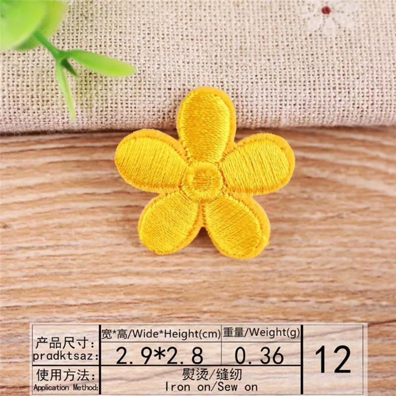 10PCS Cute Small Flower Patches Clothing Embroidery Iron On Applique Floral for Kids Bags Dress Clothes Cheap Patchs DIY - купить по