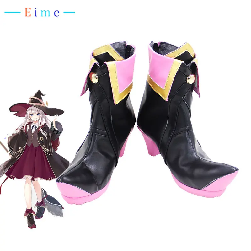 

Anime Ashen witch Elaina Cosplay Shoes Halloween Carnival Boots Cosplay Prop PU Leather Shoes Custom Made
