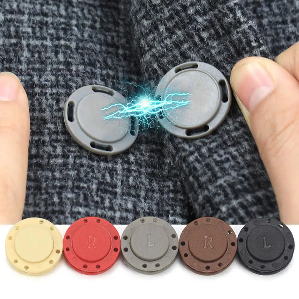 

1 Pair Magnetic Snaps Clasps Invisible 8-holes Design Strong Suction Magnetic Clothing Buttons For Coat O Botão De Roupa Hot