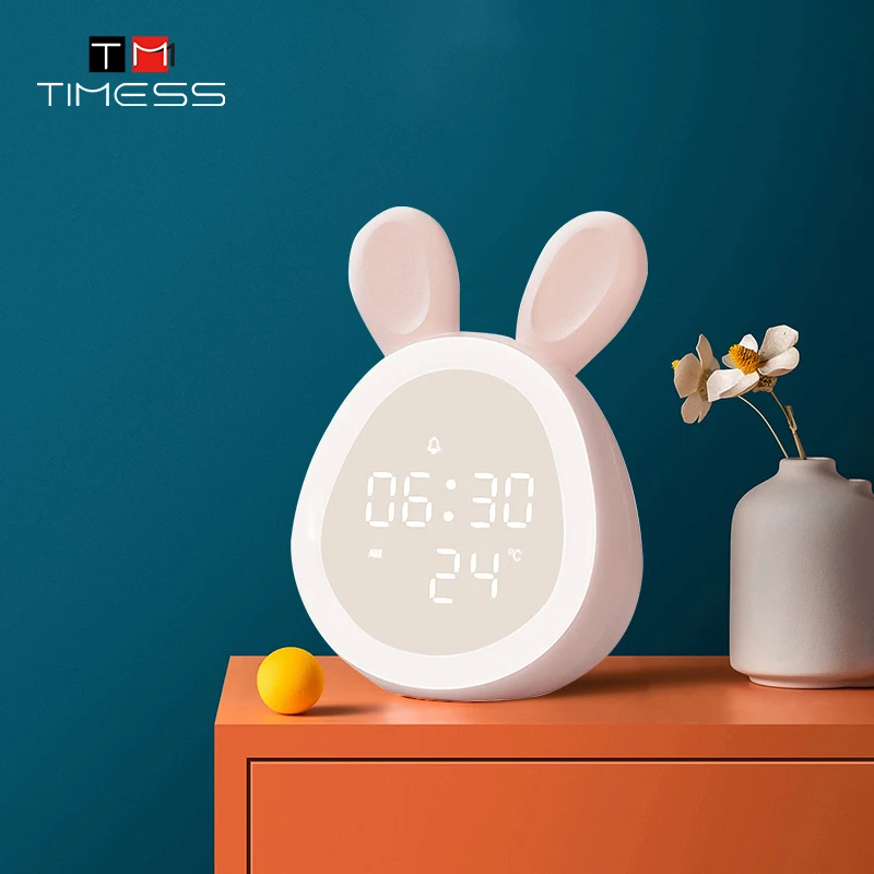 

TIMESS LED Clock Bedside Digital Alarm Clocks Desktop Table Electronic Desk Watch Snooze Funtion USB Wake Up Alarm Clock Digital