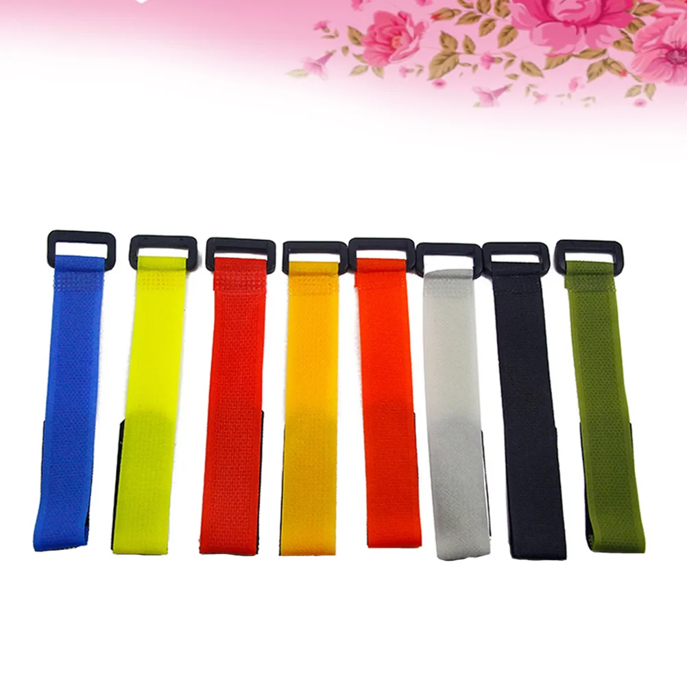 

5pcs Multifunctional Reusable Durable Hook and Loop Fasteners Securing Straps Cinch Straps Fastening Cable Ties(Random Color)