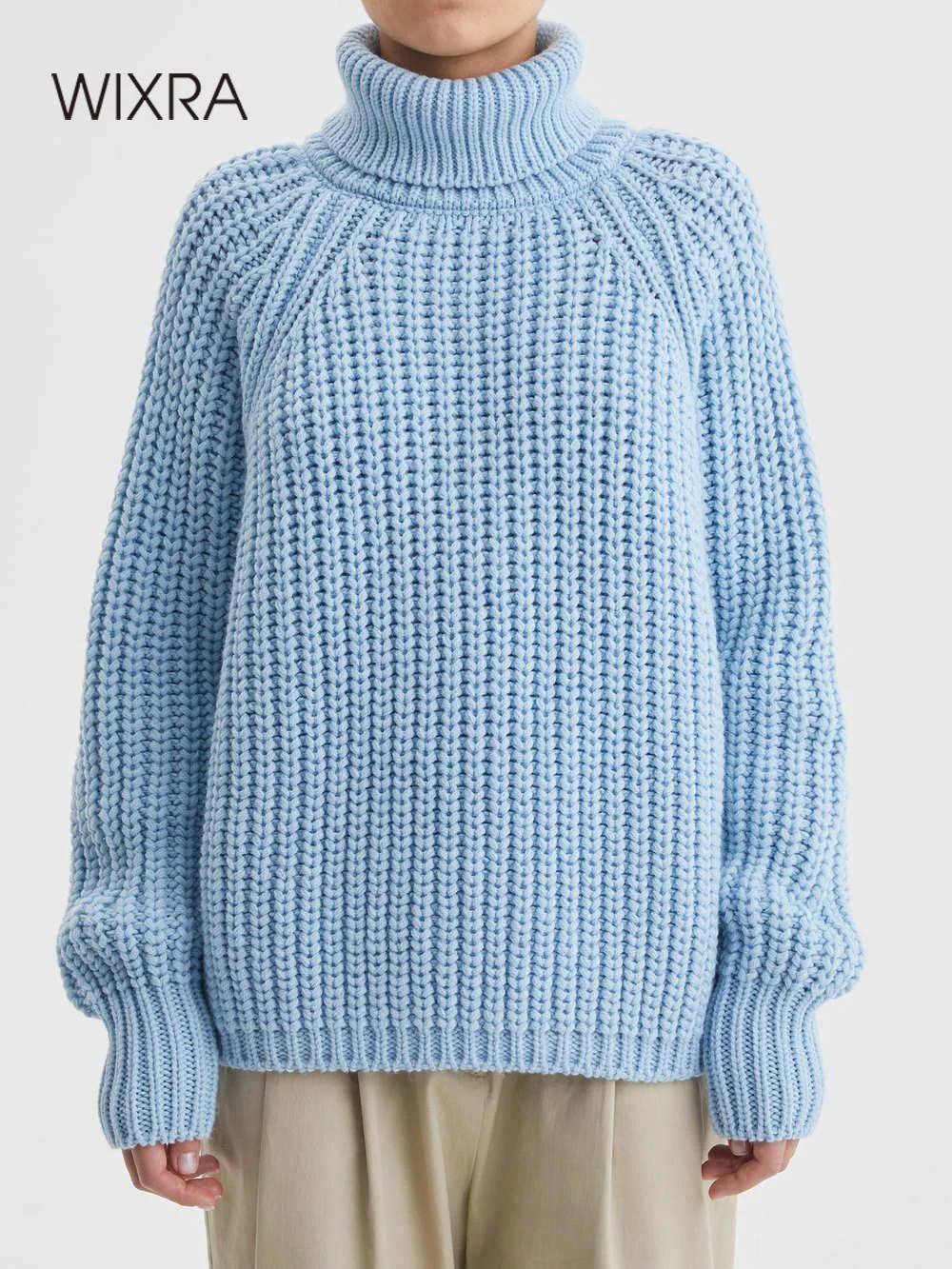 

Wixra женский толстый свободный свитер, теплые пуловеры, водолазка, джемпер, хит продаж, повседневные топы, хит 2022, Осень-зима