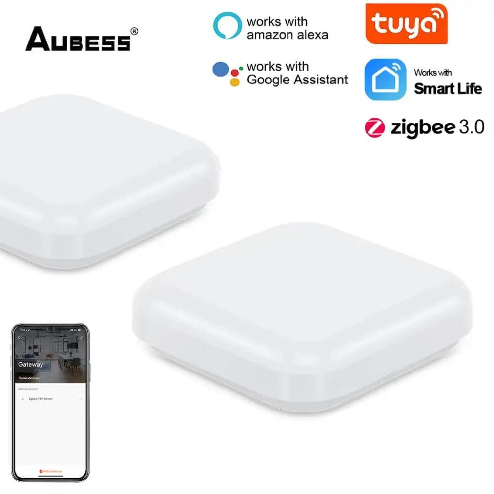 Мост Aubess Tuya Zigbee для умного дома, хаб-шлюз Zigbee с дистанционным управлением через приложение Smart Life, работает с Alexa 2021