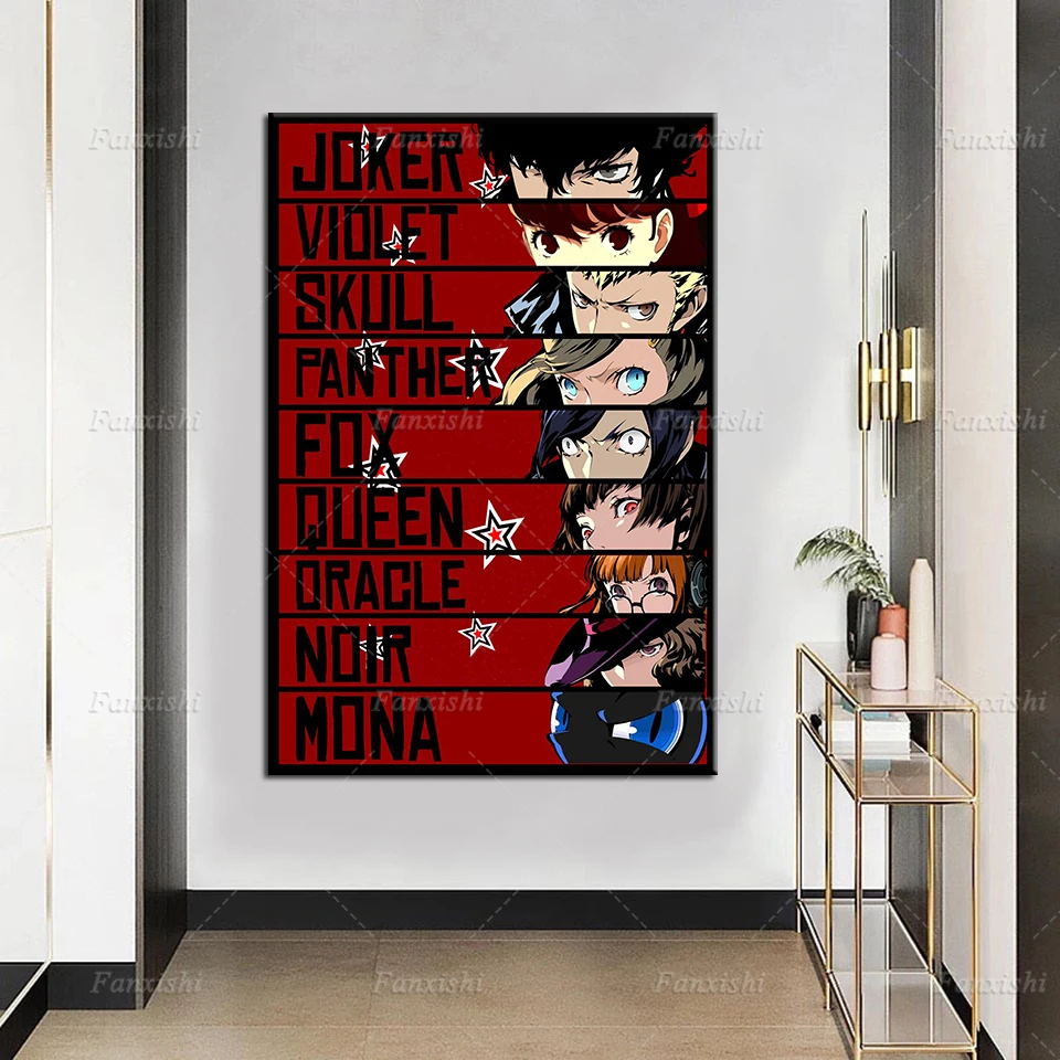 

Persona 5 Anime Role Eye Canvas Painting Wall Art Hd Prints Pictures Modular Poster Home Decor For Living Room Corridor Pop Gift