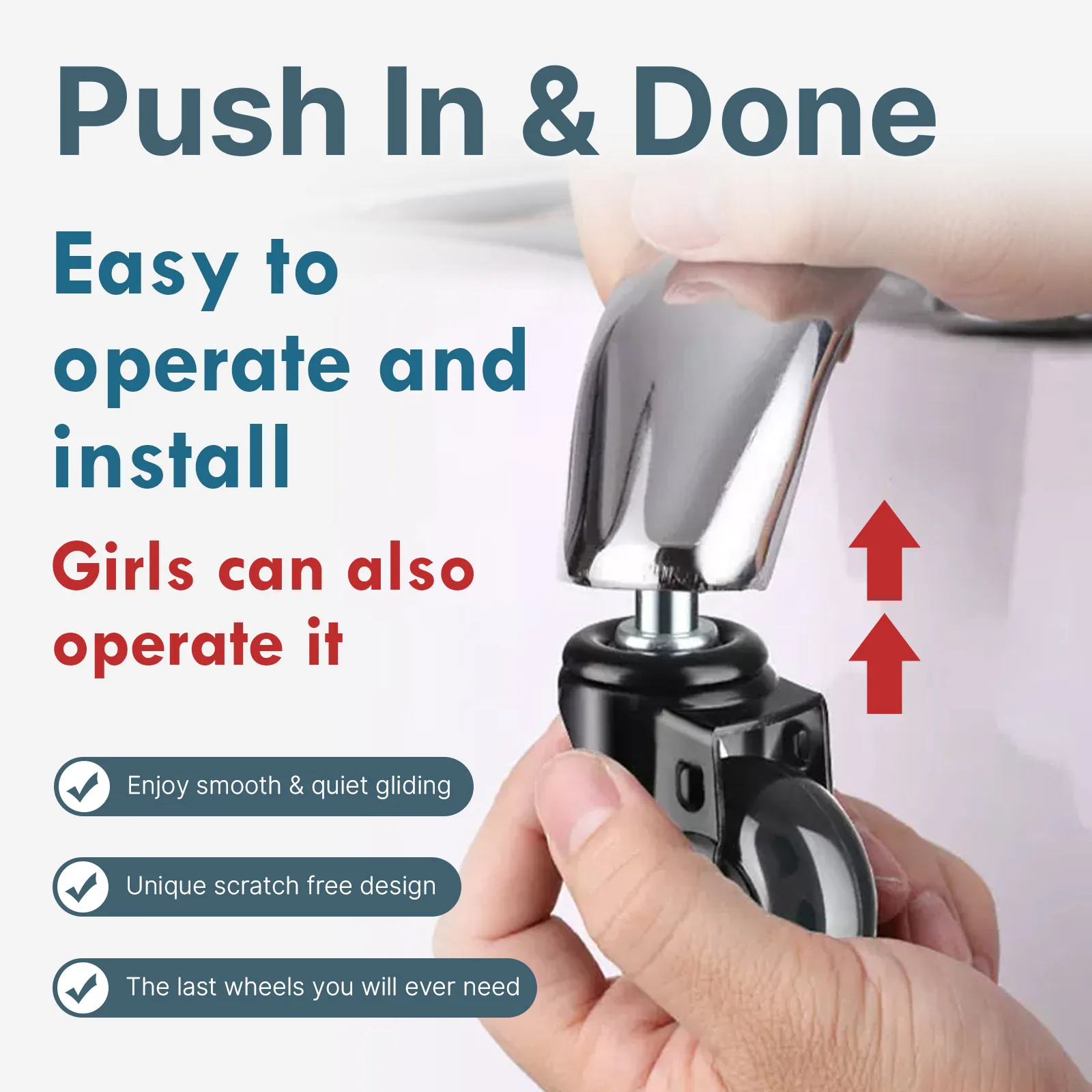 2\2 5\3\4 дюйма универсальное бесшумное колесо из искусственной кожи компьютерное