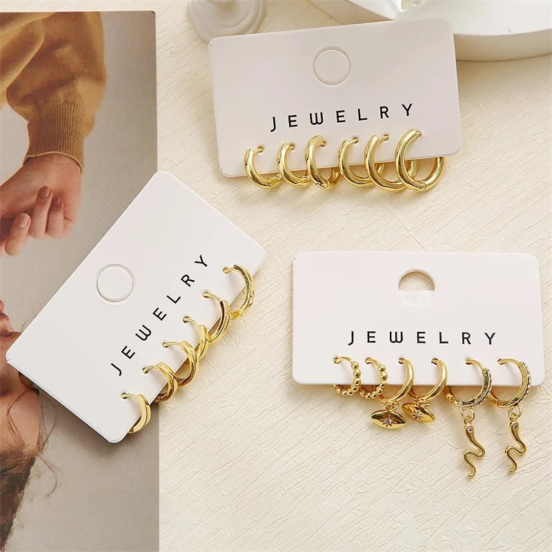 Женские винтажные серьги-обручи набор из жемчуга бабочки леопарда смолы акрила