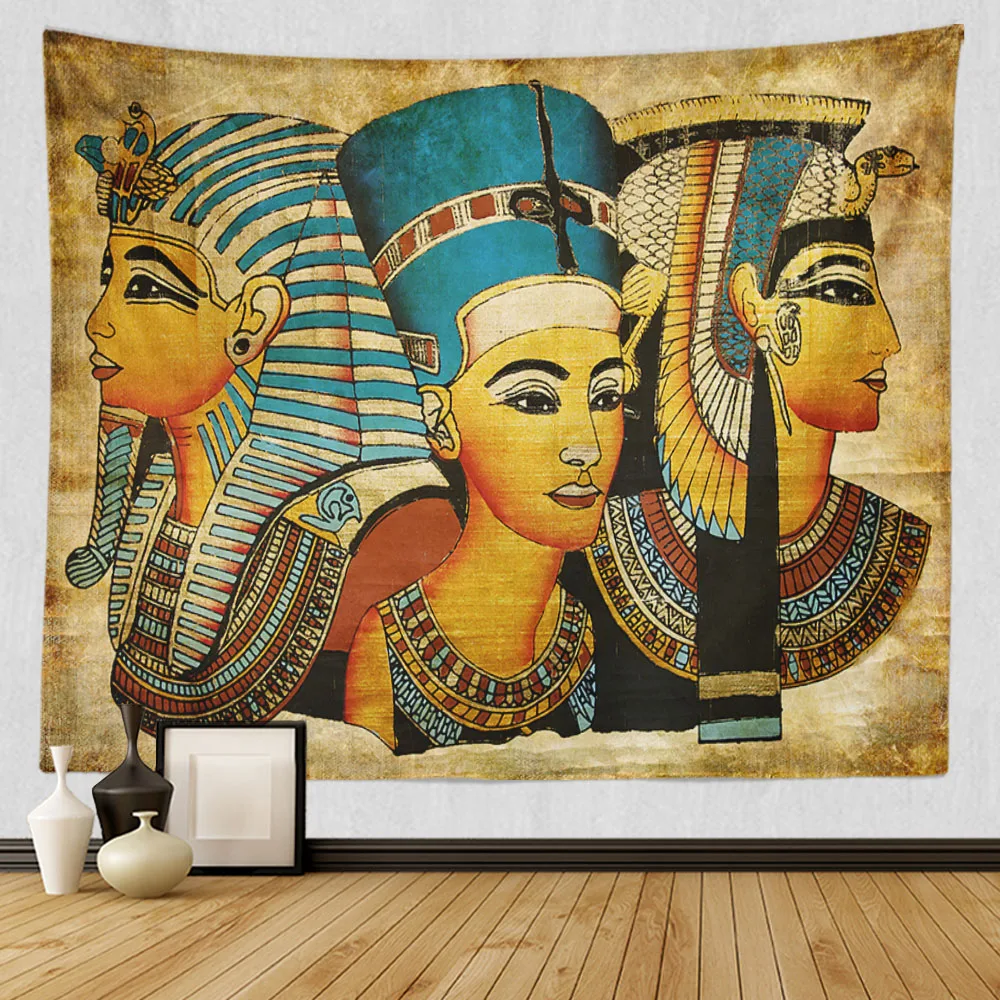 

Bohemian Art Tapestry Wall Hanging Tapestry Hippie Ancient Egypt Mural Aesthetic Room Decor Bedroom Cloth Blanket Psychedelic