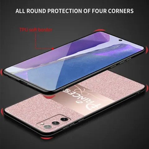 Розовое золото Розовый чехол для телефона «Принцесса Королева» для Samsung Galaxy S24 Ultra S23 5G S20 S21 FE S25 S22 Plus S24FE Чехол черный мягкий чехол