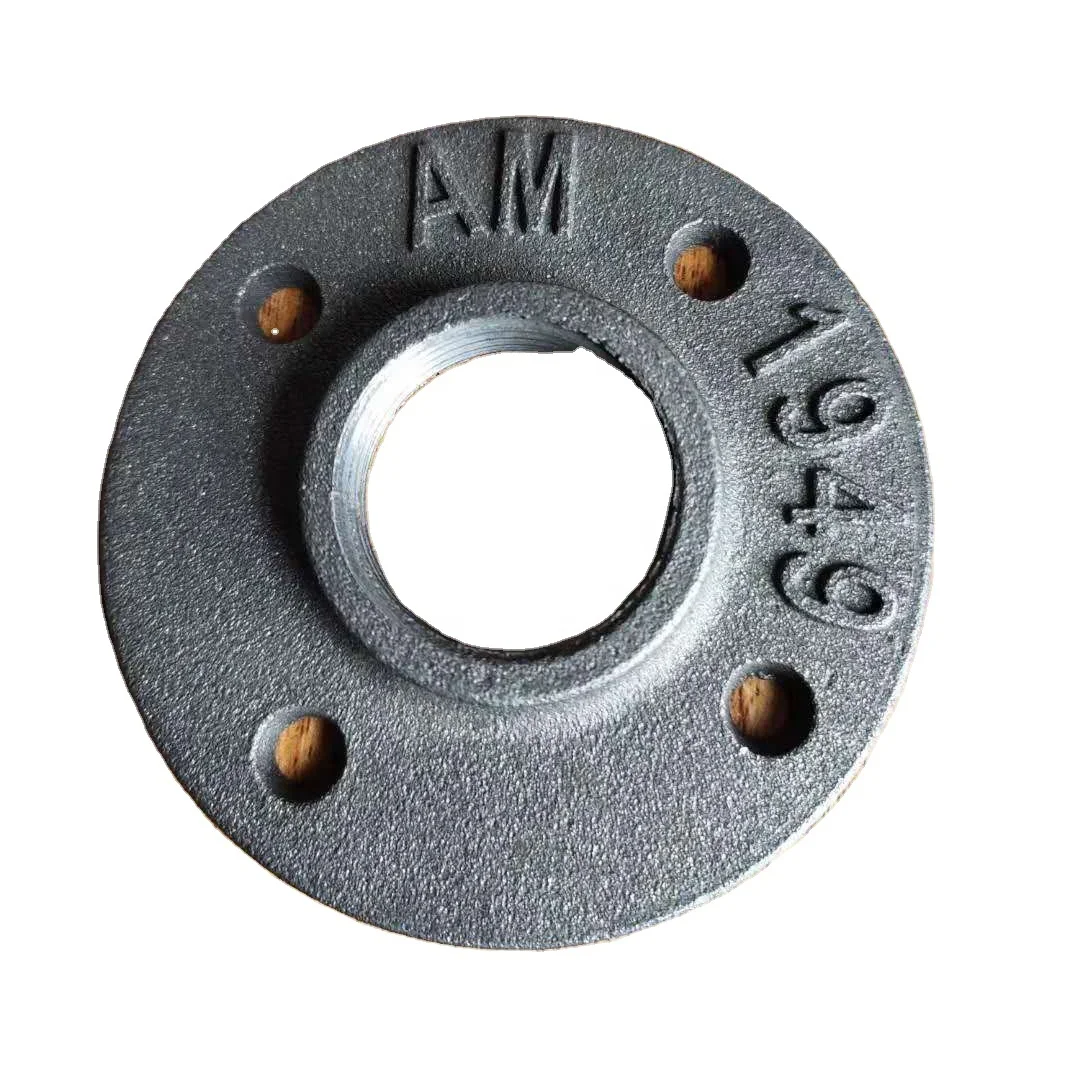 

1inch pipe fitting black malleable iron floor flange