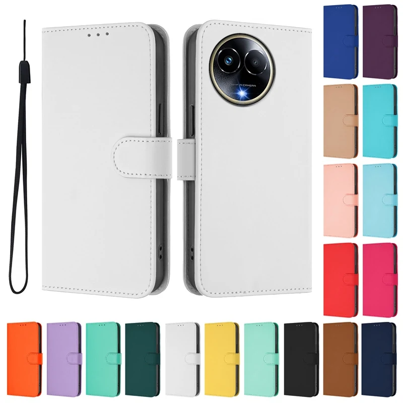 Чехлы RealmeNarzo60X для Realme Narzo 60X кожаные флип-чехлы-кошельки Narzo60x защитный чехол с