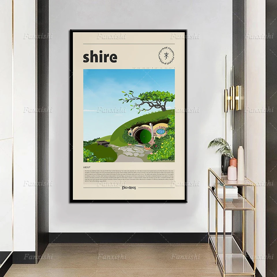 Ширская печать кинопостер Художественная винтажный постер минималистичный