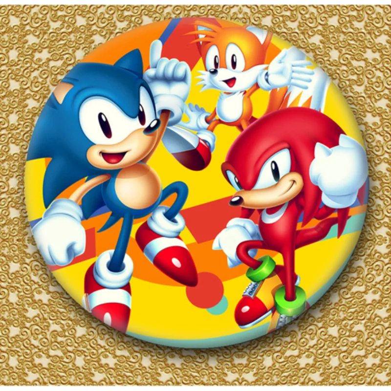 

New Cartoon Anime Badges Sonic The Hedgehog Surrounding High-value Creative Brooches Students Cute Fun Clothing Bags Accessories
