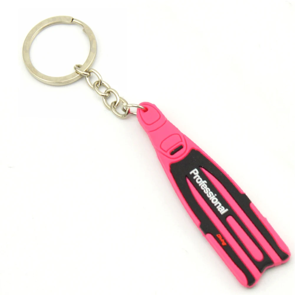 

Durable New Keychain Part Key Chains KeyChain Keyring Ocean Theme Professional Scuba Silicone And Steel 15g Chain