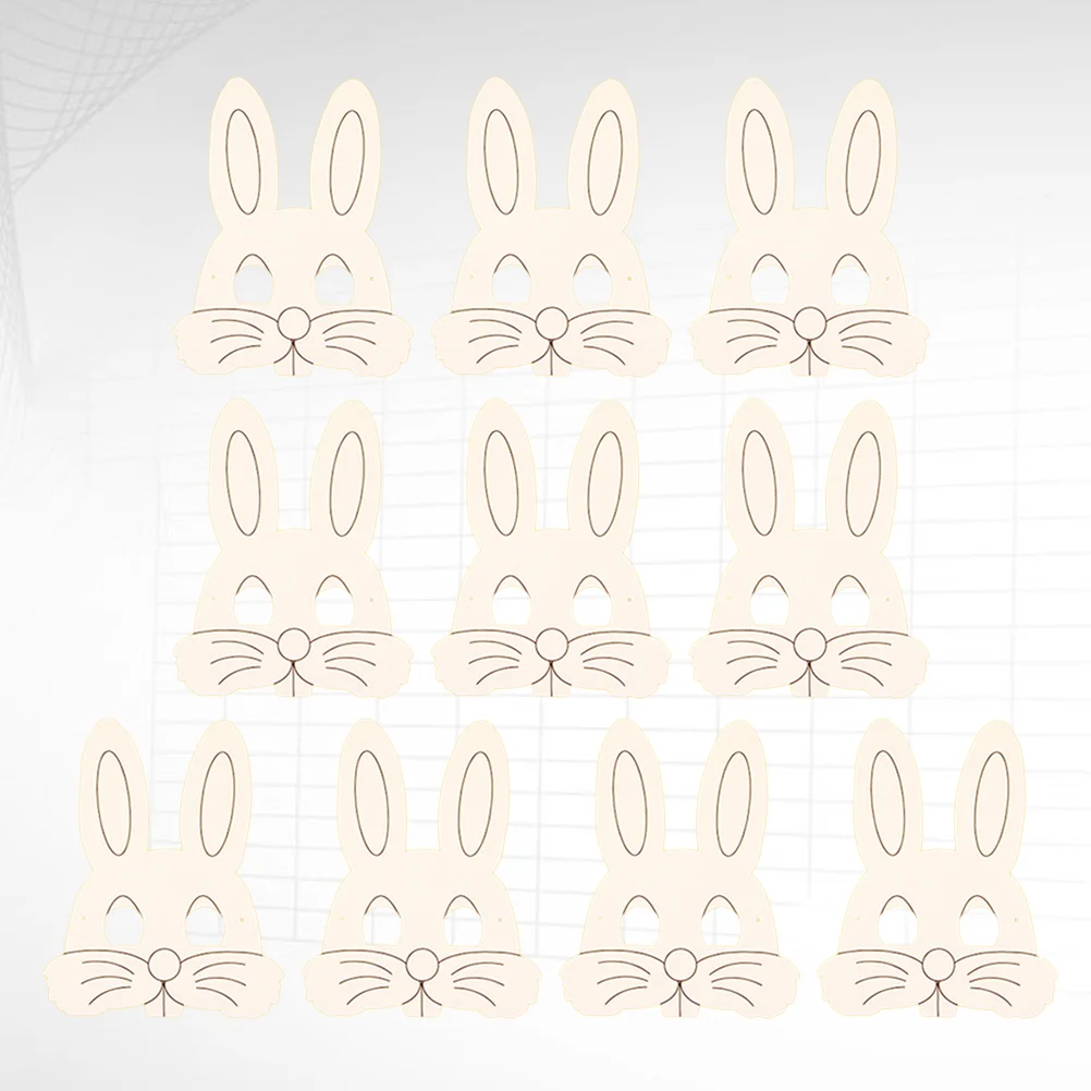 

Animal Paper Face White Masks Diy Painting Party Theme Blank Masquerade Full Easter Jungle Cover Bunnykid Plain