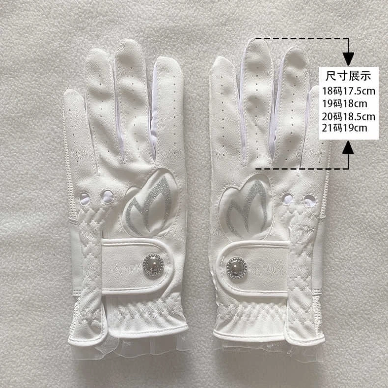 New golf ladies leather gloves comfortable breathable non-slip wear-resistant golf gloves