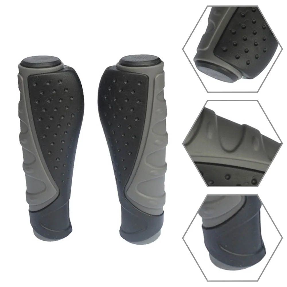 

Anti-Slip Bike Handlebar Grips Shock Resistance MTB Bicycle Lock Handle TPR Rubber Bike Grips Fits Handlebar Dia. 22.2mm