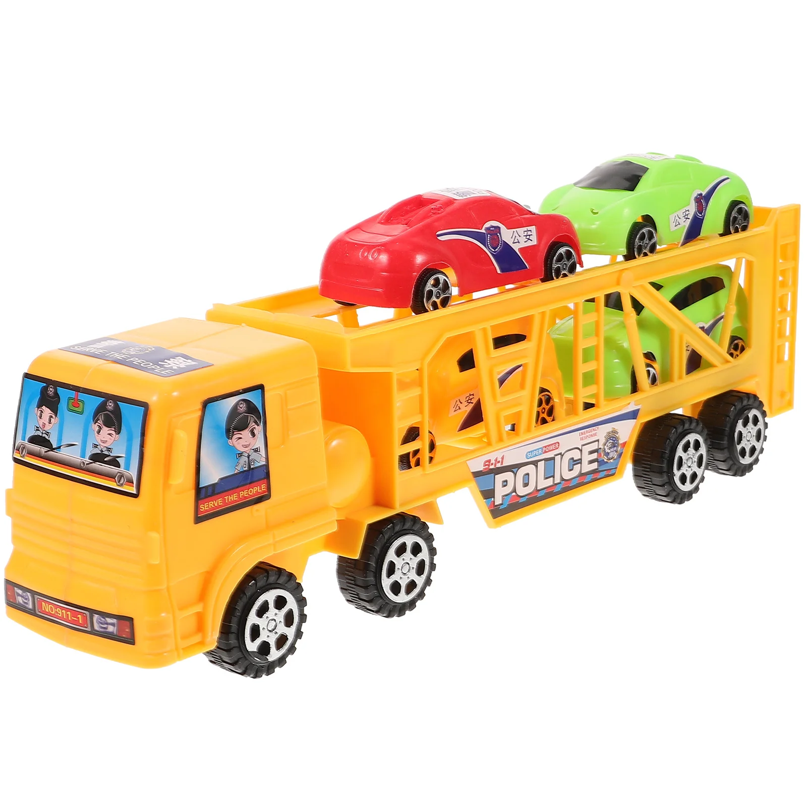 

Car Accessories Kids Trailer Model Toy Double Layer Household Funny Truck Plaything Accessory Plastic Wear-resistant Children