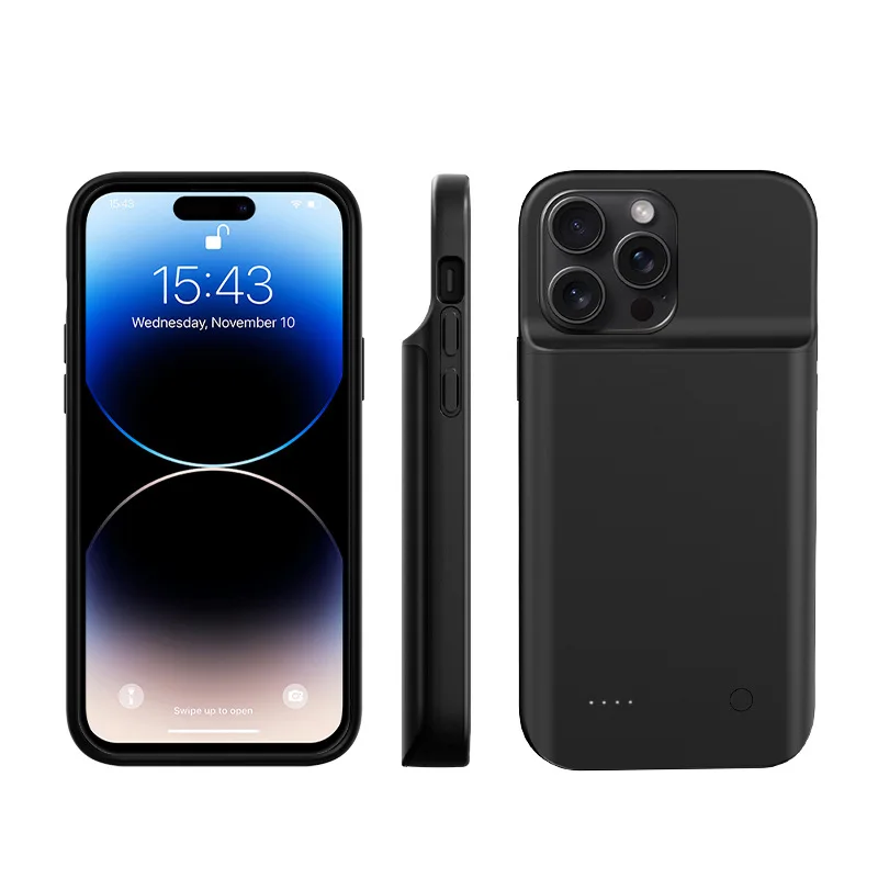 Фото Тонкий чехол для зарядного устройства емкостью 6800 мАч для iPhone 11 12 13 14 15 Pro Max 14 15 Plus 12 13 Mini X XS Max XR Power Bank Charging Case №3