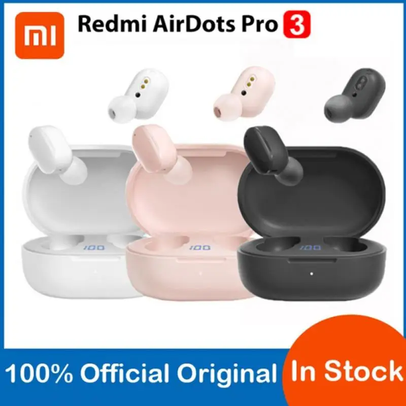 Original Xiaomi Redmi Airdots Pro 3 Fone Bluetooth Earphones Wireless Headphones With Mic Handsfree Earbuds With Charing Case
