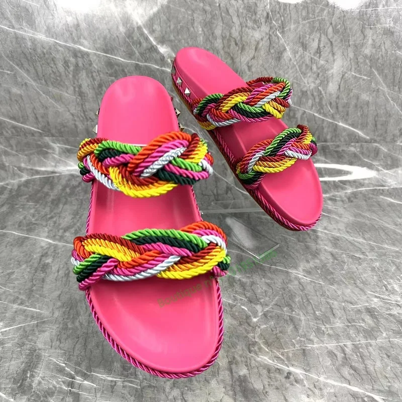 

Женские босоножки на шнурках, розовые шлепанцы на высоком каблуке, без застежки, с открытым носком, разные цвета, свадебная обувь, 2023