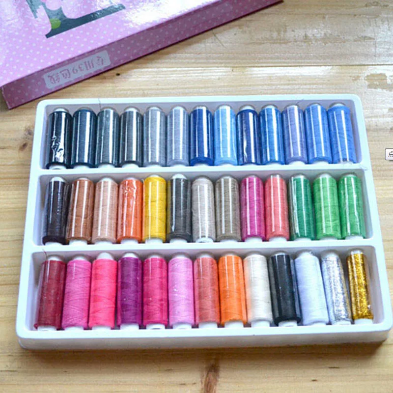 

39 Pcs/Set Colorful Sewing Thread Wires Spolyester Thread Strong And Durable Sewing Threads For Hand Machines