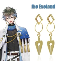 virtual youtuber ike eveland pen nib earring nijisanji en vtuber luxiem vox akuma cospaly ear clips for fans anime props jewelry