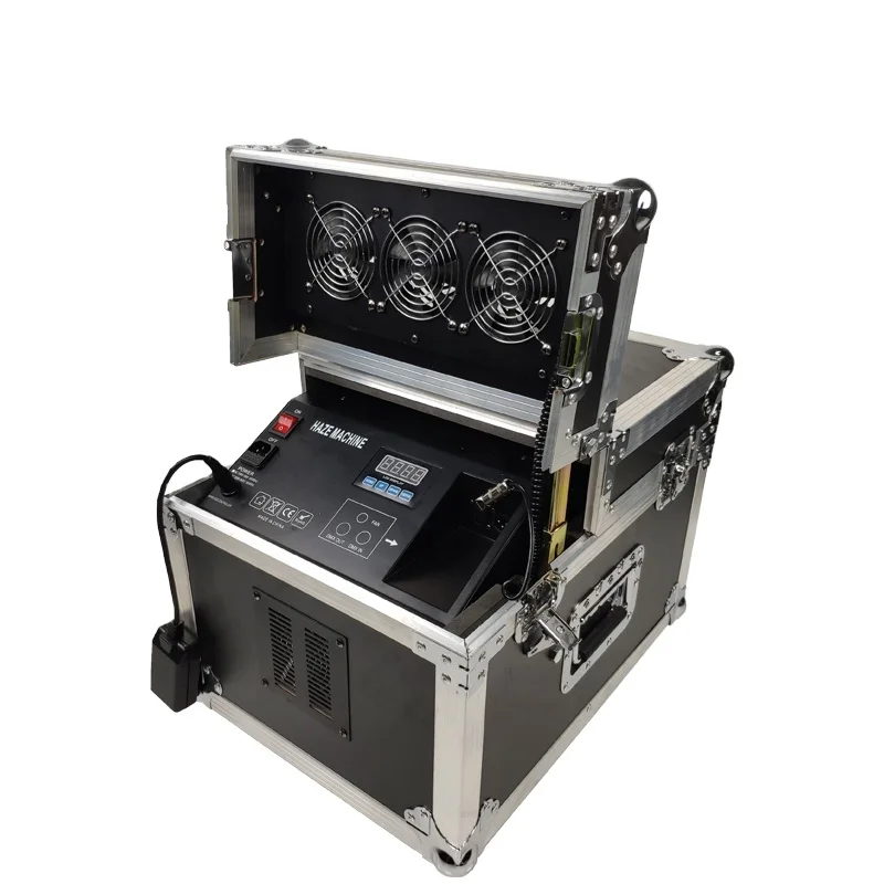 

600w haze machine new 600w dual hazer machine fog smoke machine DMX512 with Flight case