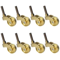 8pcs 1 25inch furniture castor brass antique universal wheels mute screw plate roller for sofa table chair trolley casters dc201