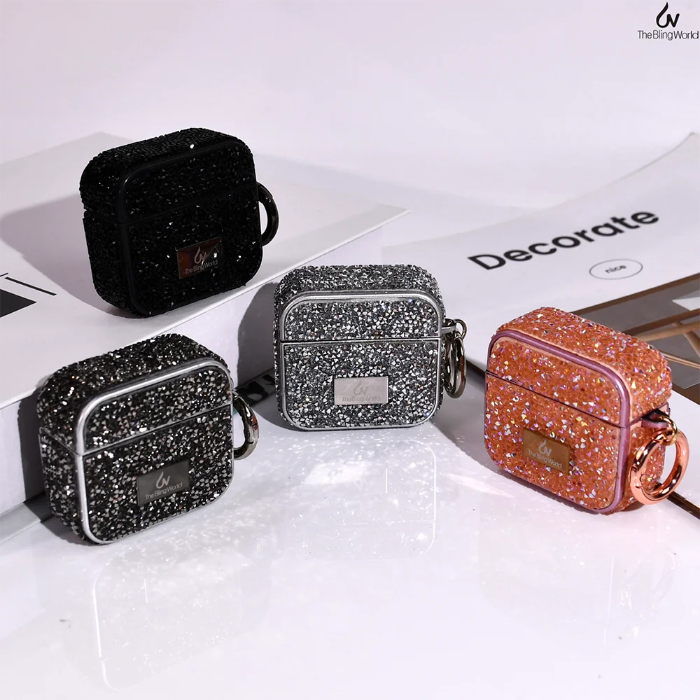 Чехол для Airpods с стразами и бриллиантами