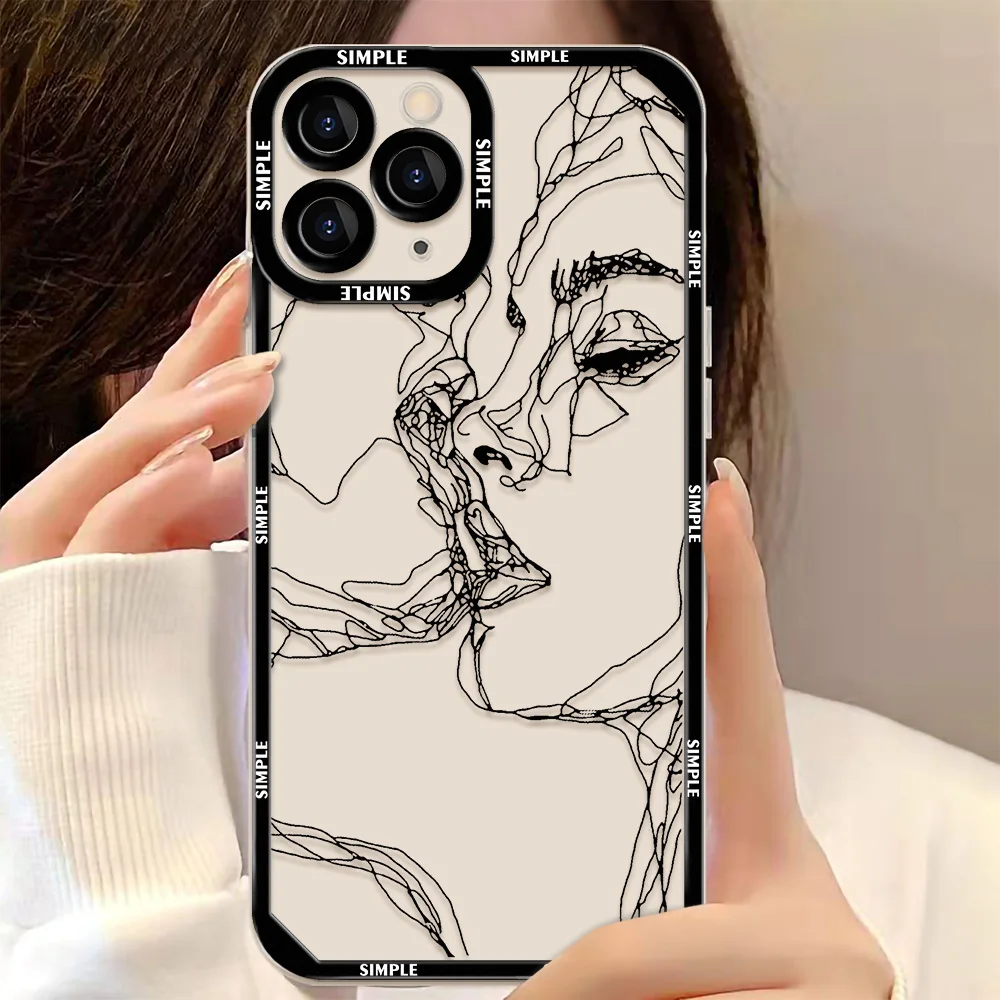 

Clear Aesthetic Phone Case For iPhone 12 Pro Cases iPhone 11 12 13 14 Pro Max 7 8 Plus SE 2022 2020 XR X XS Max Soft Back Covers