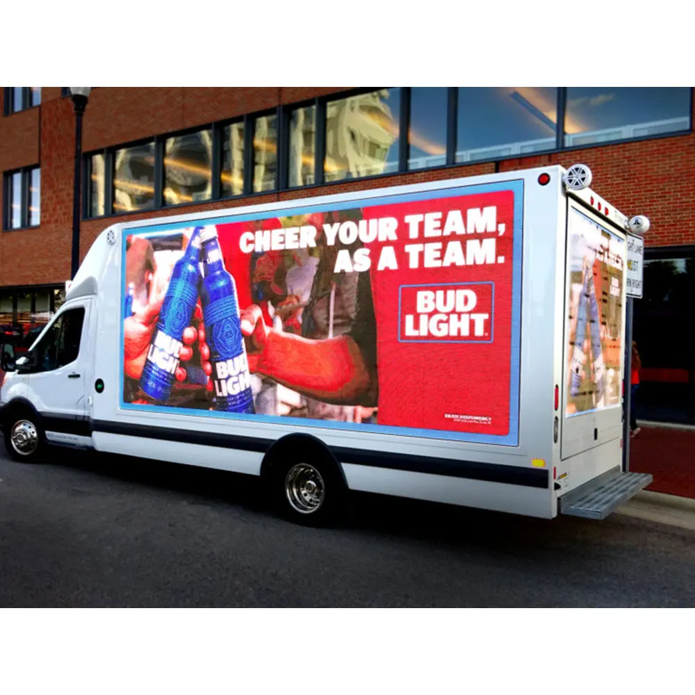 

P4 Led Video Wall Cabinet 4Mm Pixel Pitch Pantalla Led Truck Mount Mobile Led Display Vehicle Billboards Led Display