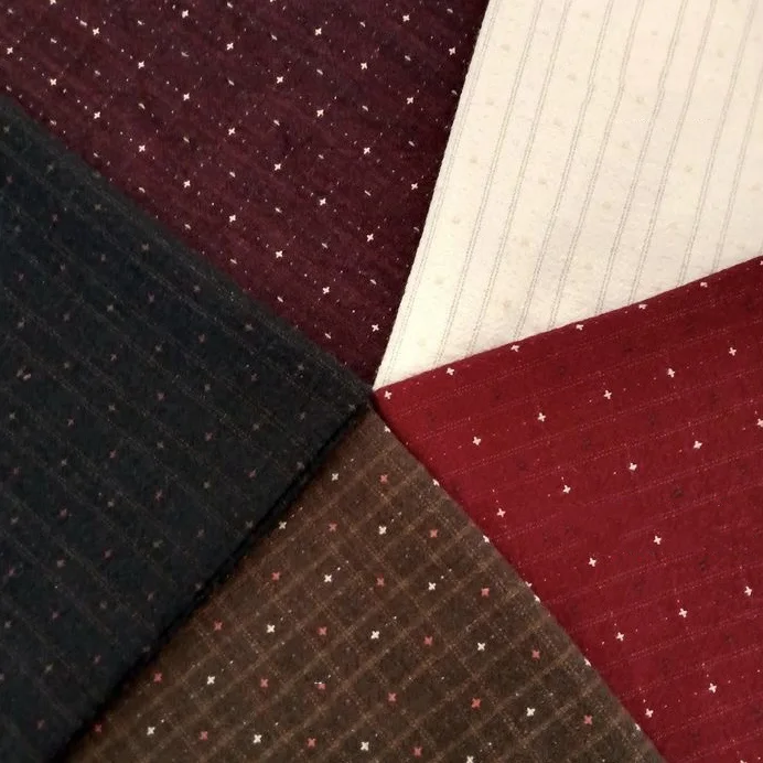 Окрашенная в пряжу ткань 50*70 лоскутные одеяла ручной работы 6 разных стилей