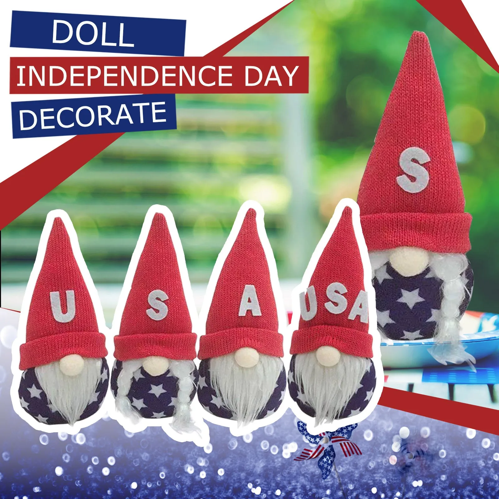 

Статуи и скульптуры заднего двора, украшение в виде гнома для гостиной, рабочего стола, украшение h, 4 шт., патриотические гигантские рождеств...