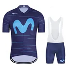 Новая летняя командная веломайка Movistar, комплект одежды для горного велосипеда, велосипедные костюмы, нагрудники и шорты, велосипедная одежда 2022, униформа для мужчин