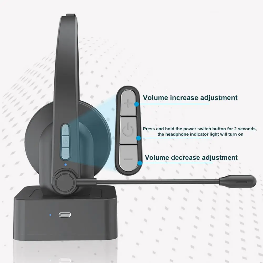 call center headset mic service headphone for cordless telephone wireless bluetooth 5 0 headsets hifi mobile phone headphones free global shipping