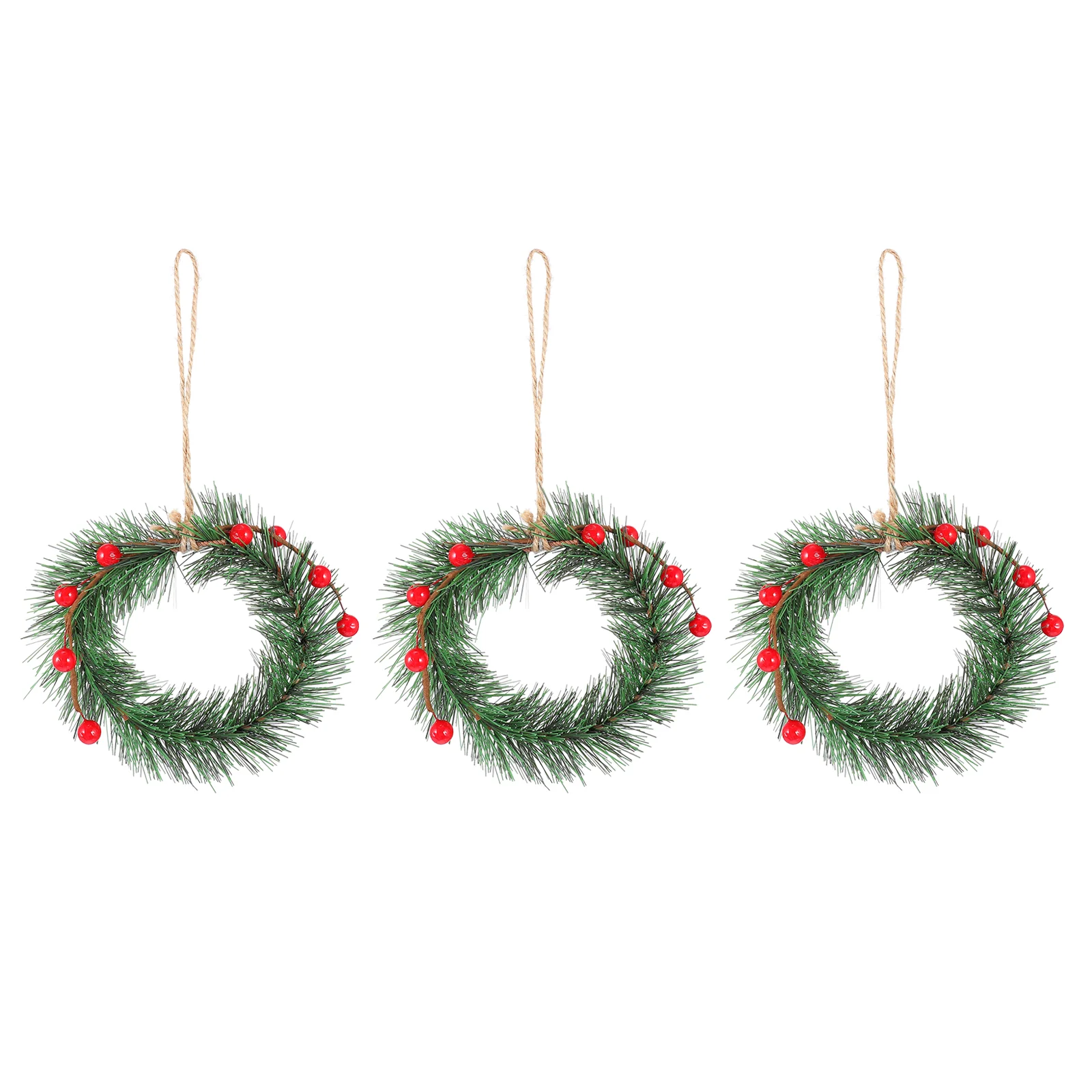 

Wreath Christmas Ornament Pine Garland Advent Mini Ornaments Craft Artificial Decorative Pendant Front Door Tree Banner