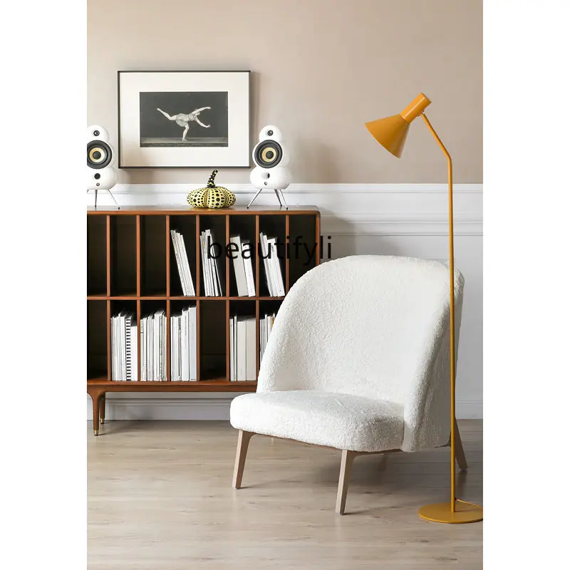 yj Диван для отдыха из скандинавской ткани кресло чтения средневековое с высокой