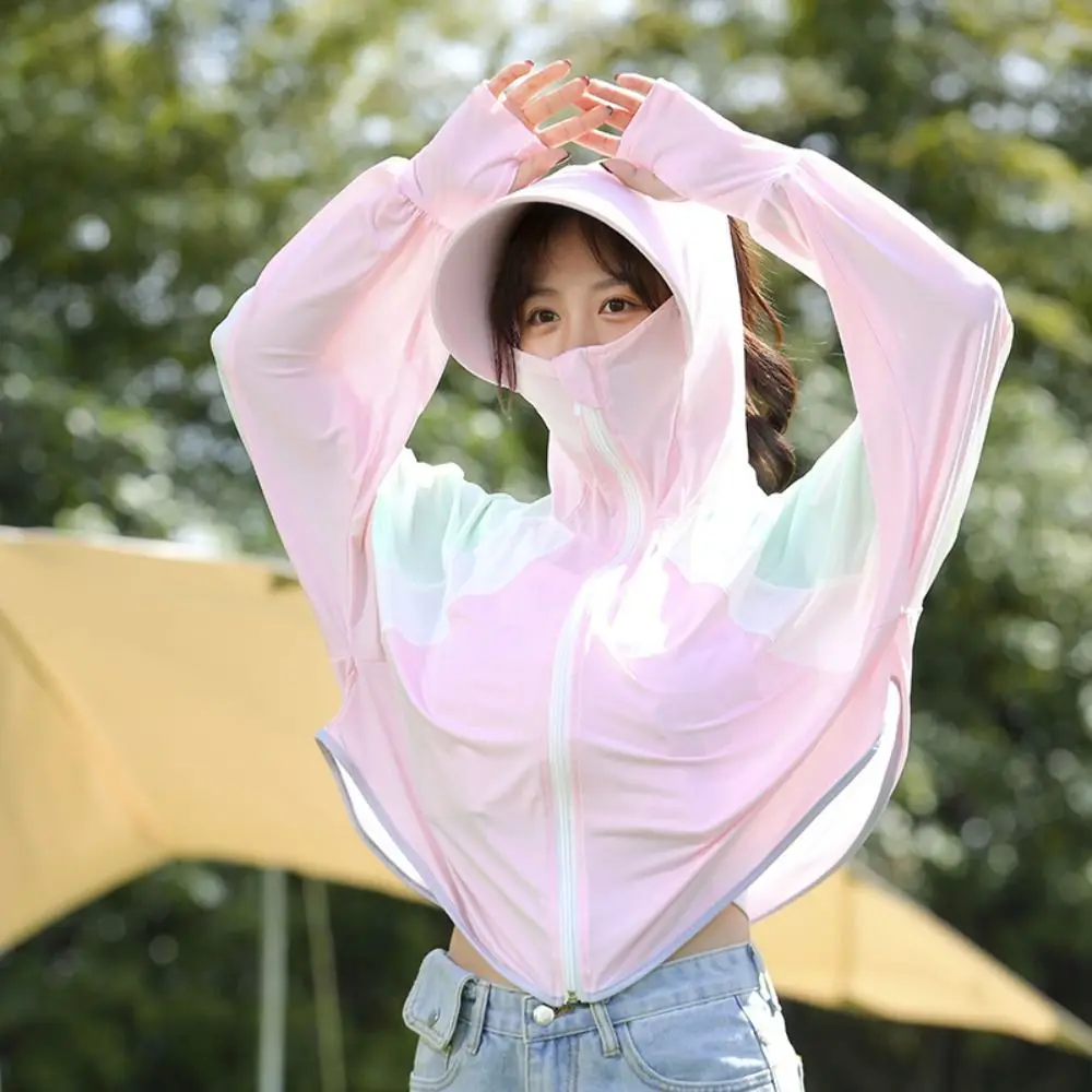 Солнцезащитная накидка с защитой от УФ-лучей и длинными рукавами