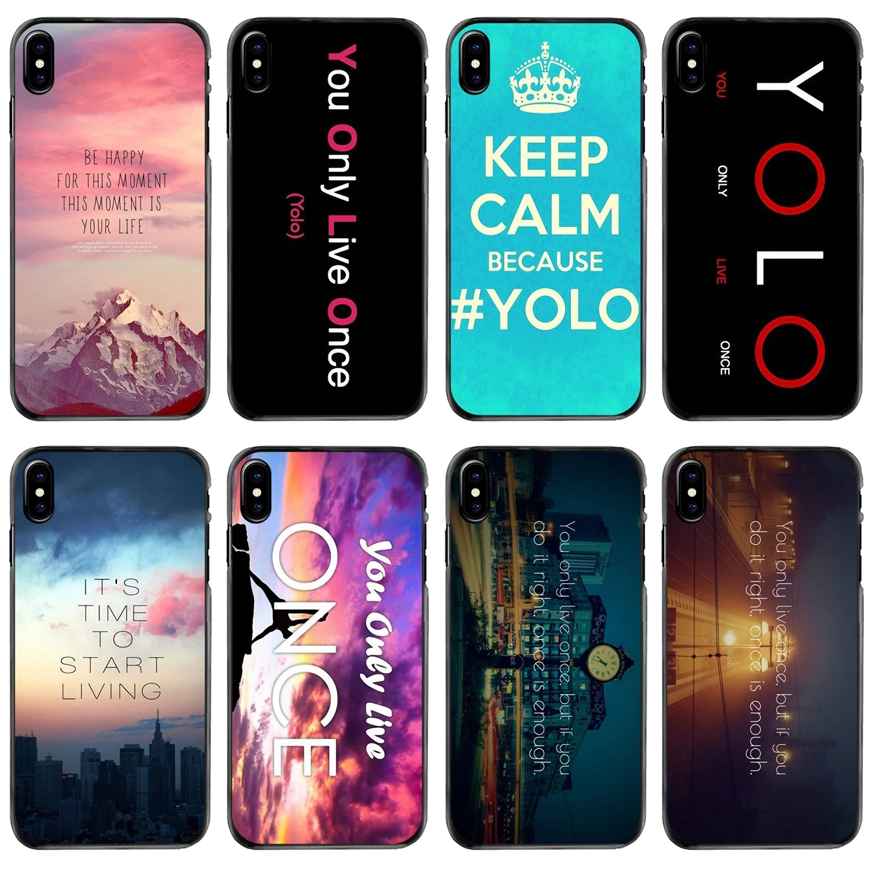 

You Only Live Once Yolo Print Hard Phone Shell Case For Apple iPhone 11 12 13 14 Pro MAX Mini 5 5S SE 6 6S 7 8 Plus 10 X XR XS