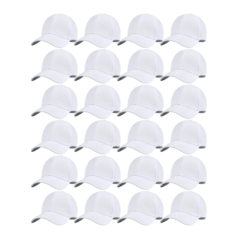 

24 Pieces Blank Baseball Cap Adjustable Back Strap Plain Blank Camouflage Hat Unisex Baseball Cap