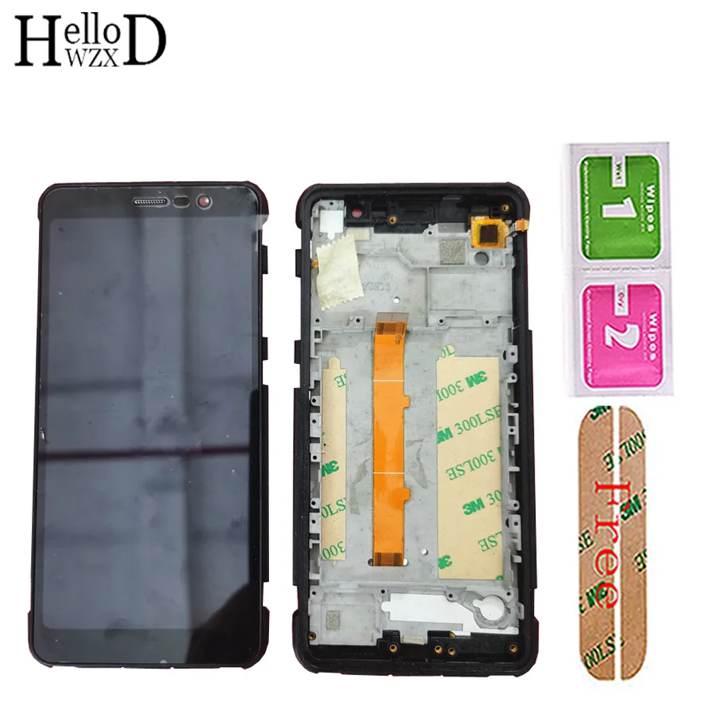 5.99" Phone LCD Display With Frame For RugGear RG850 LCD Display With Touch Screen Digitizer Panel Lens Sensor Assembly Tools