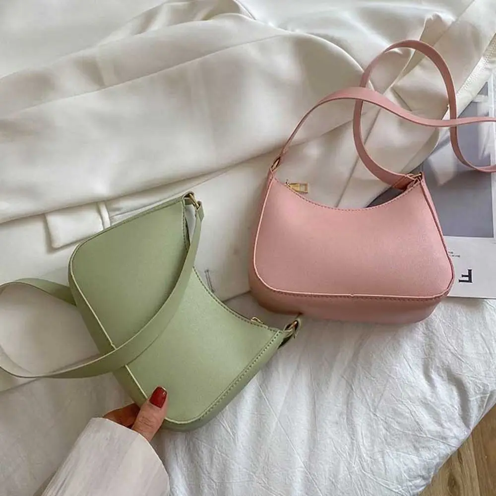 Mobile Phone Bag Underarm Bag French Style Small Square Bag PU Leather Handbag Female Handbag Women Shoulder Bag