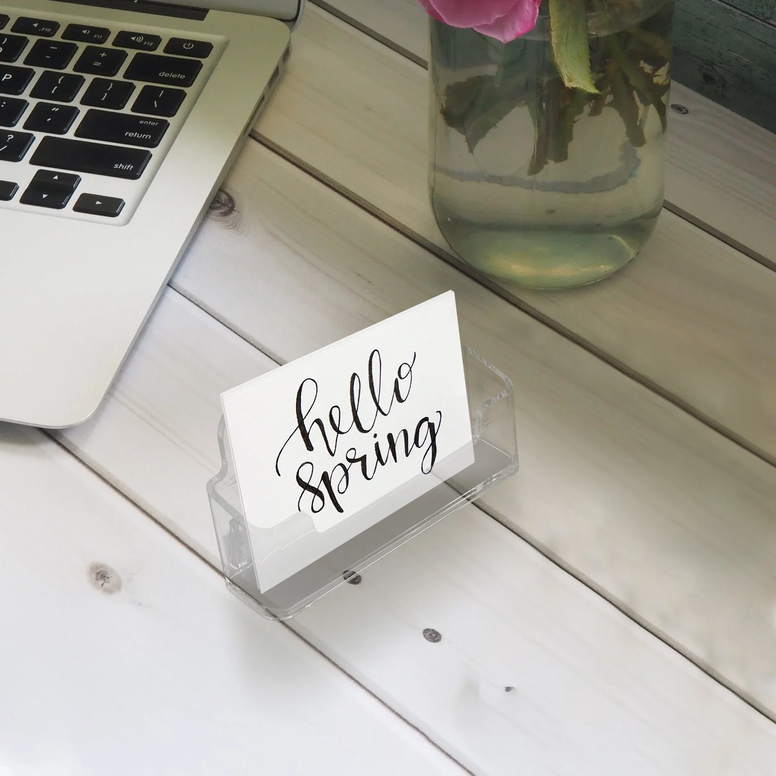 4 шт. прозрачный держатель для визитных карточек настольная подставка полки