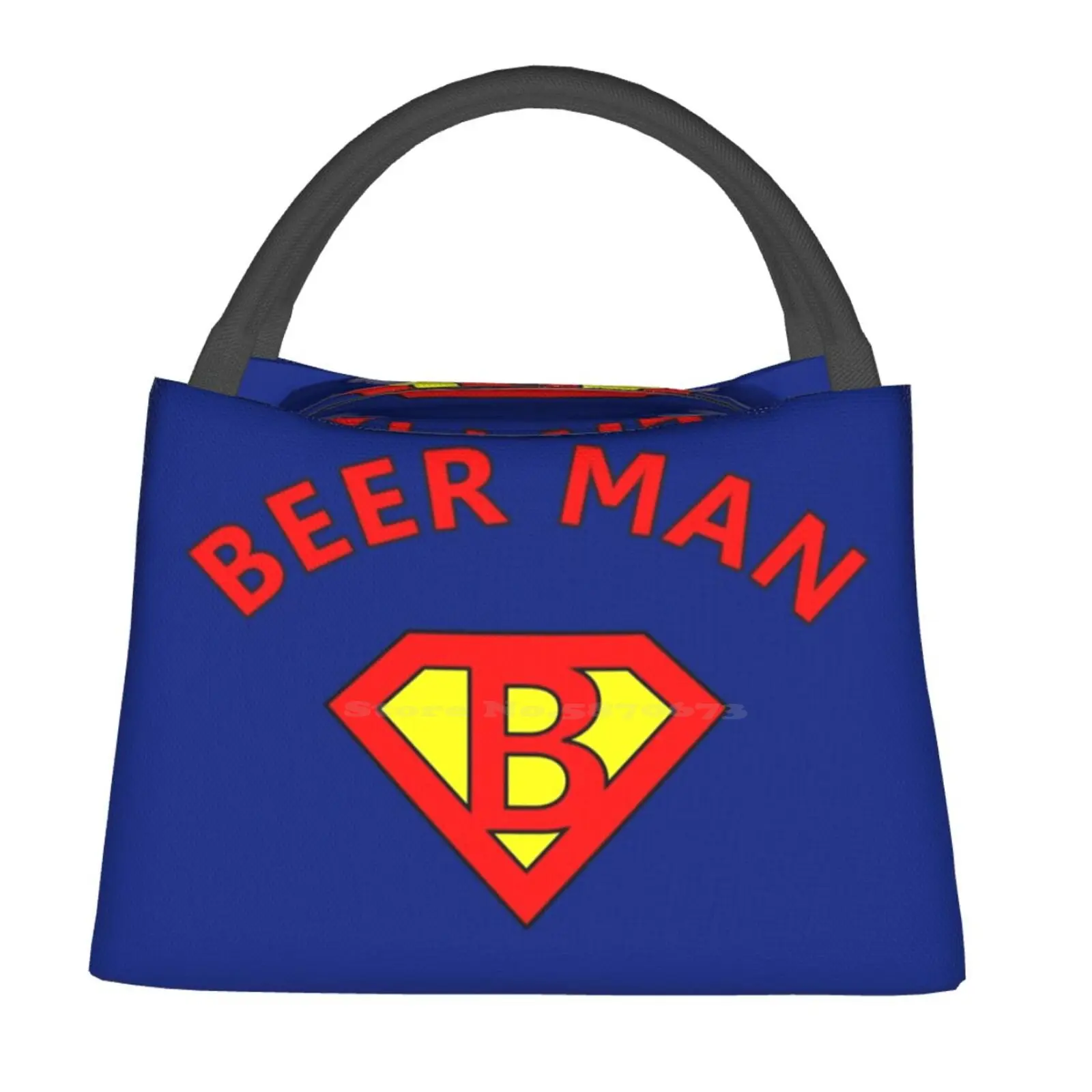 

Beerman Портативная сумка для ланча изолированная сумка Beerman пародия комиксов Юмор Супер Логотип Человек из стали Супергерои пиво Лавр