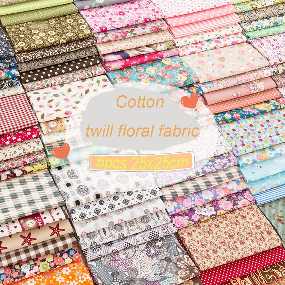 

Free Shipping 5pcs (25cm x 25cm) Top Cotton Craft Fabric Bundle Squares Patchwork DIY Sewing Scrapbooking Quilting Dot Pattern