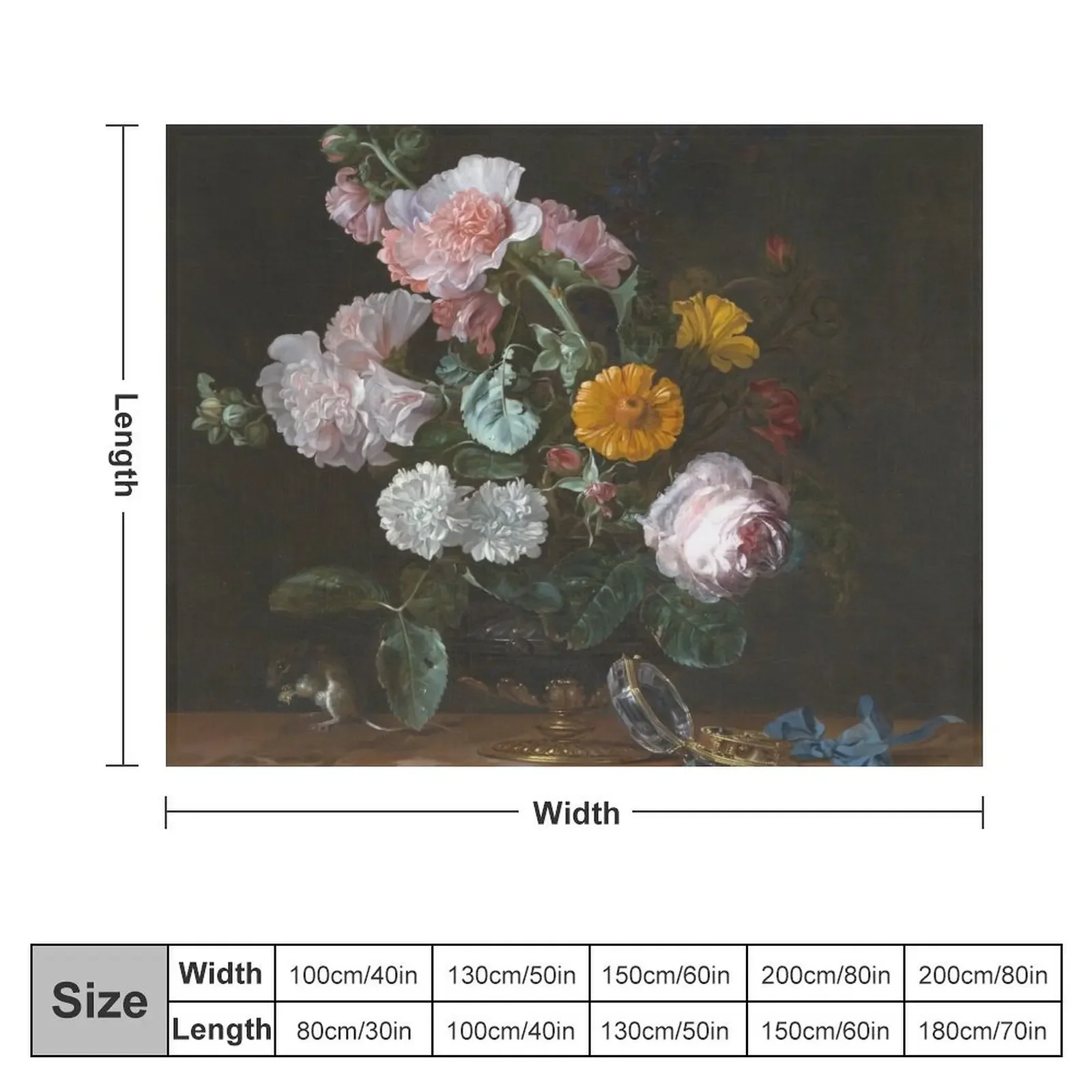 Willem Van Aelst - Vanitas цветок натюрморт пледы Thins Furrys одеяла
