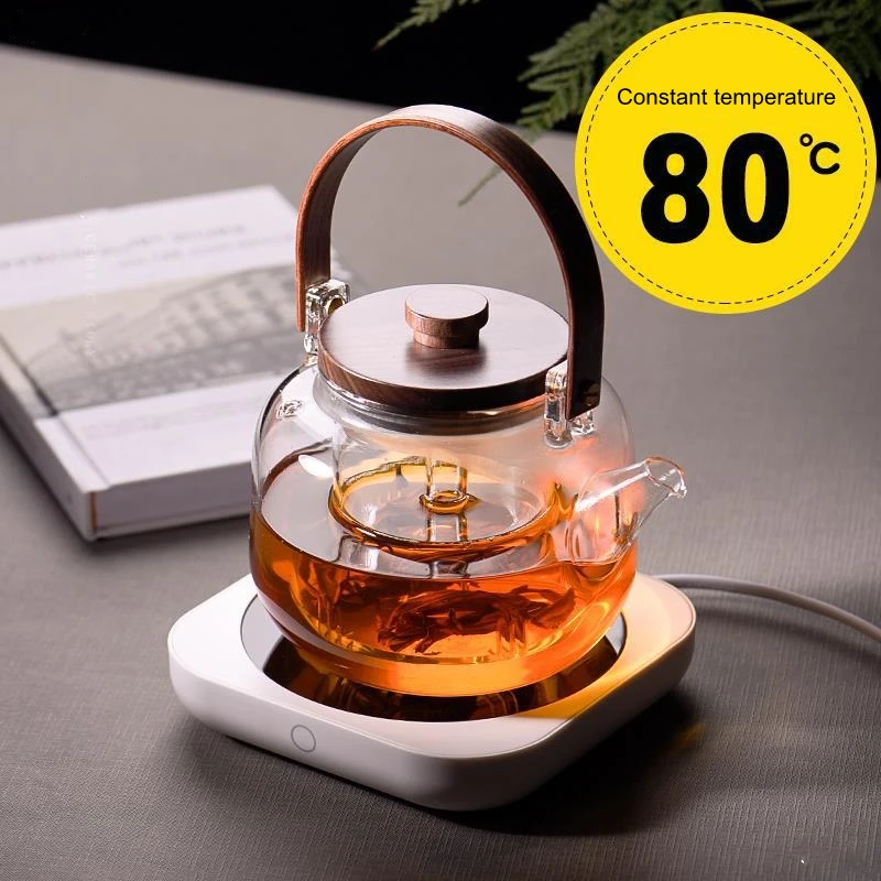 

With Warmer Timer Heater Gift Cocoa Coffee Coffee Milk Water Quality Retro Mug For High Christmas Plate Birthday Cup Tea Warmer