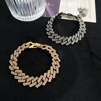 fashion jewelri bracelet fashion retro thick chain cuban bracelet couples cuban chain hip hop bracelet for women man